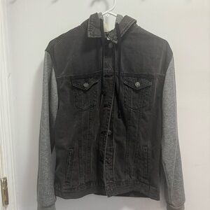 Forever 21 Black and Gray Denim Jacket